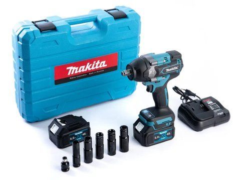 Потужний ударний безщітковий акумуляторний гайковерт Makita TW001GD (48V, 6 AH) з великим набором свердел, біт, головок TOP 2973699014 фото